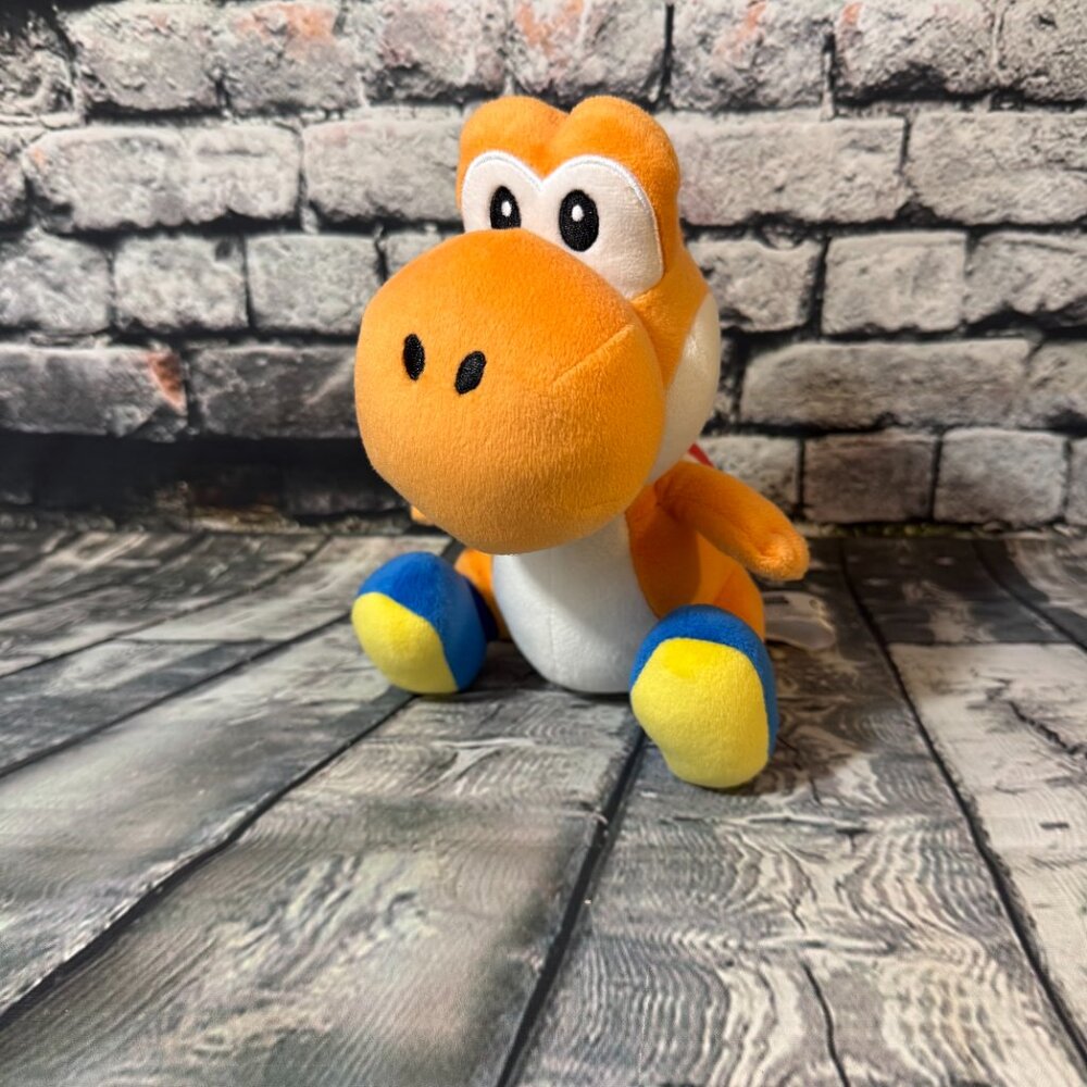 Super Mario Brothers Little Buddy 2018 Orange Yoshi 8" Plush Toy